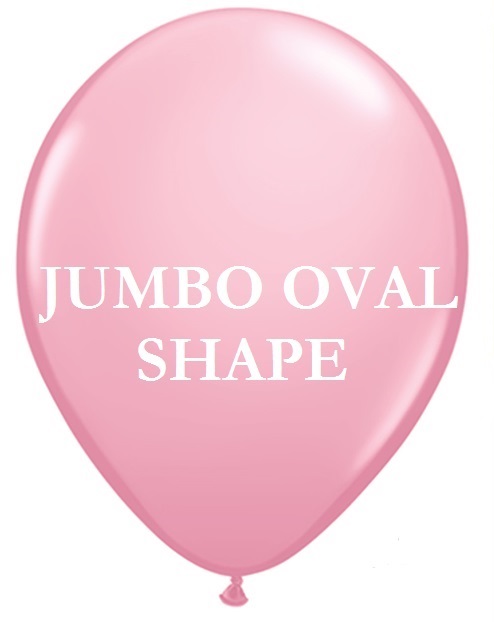 Pink Jumbo Oval Shape Helium Latex Balloon Singapore